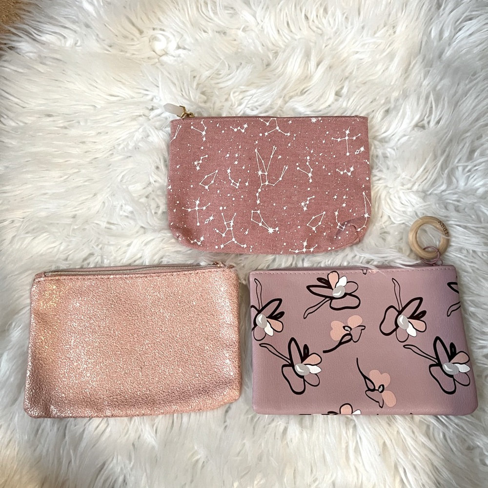 Set of Three Ipsy Pink Pouches